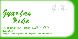 gyarfas mike business card
